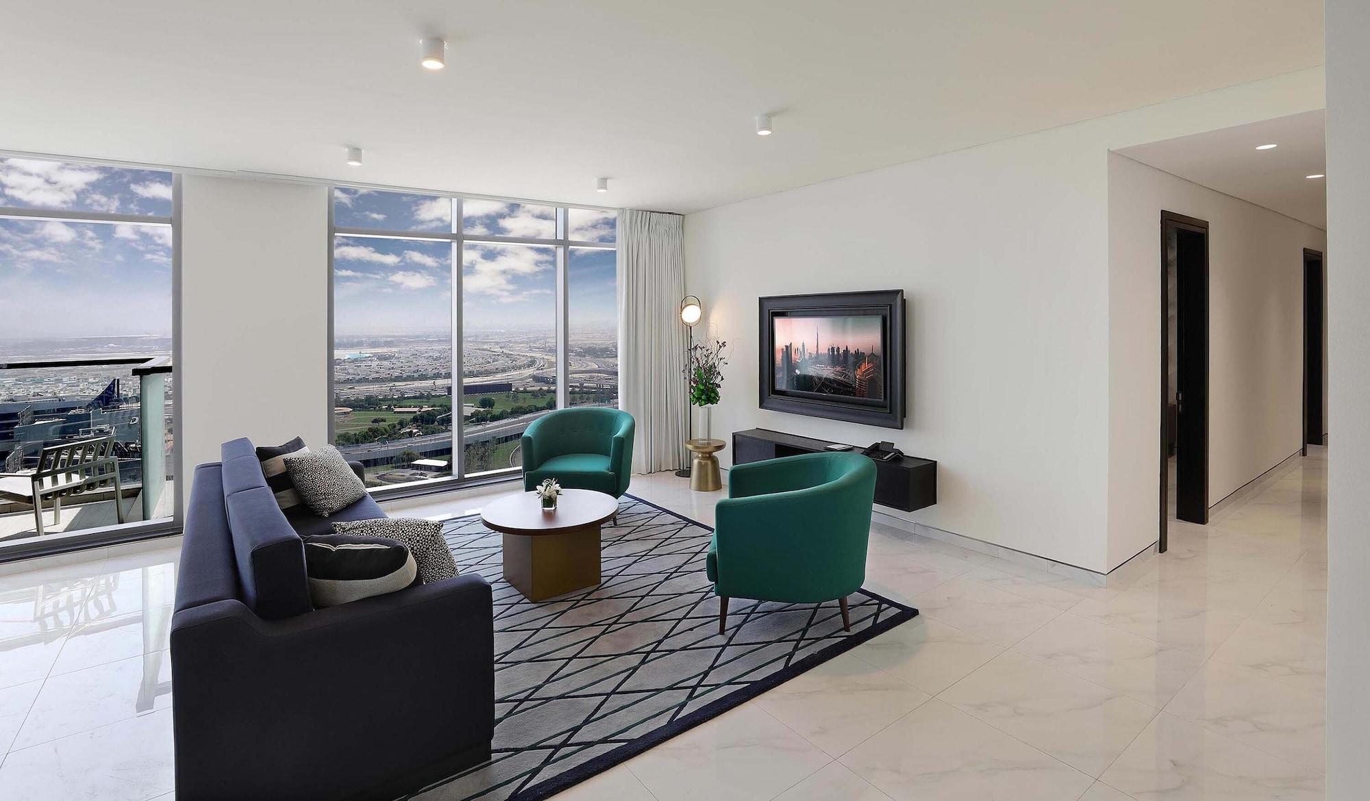 Millennium Atria Business Bay Aparthotel Dubai Bagian luar foto A staged living room