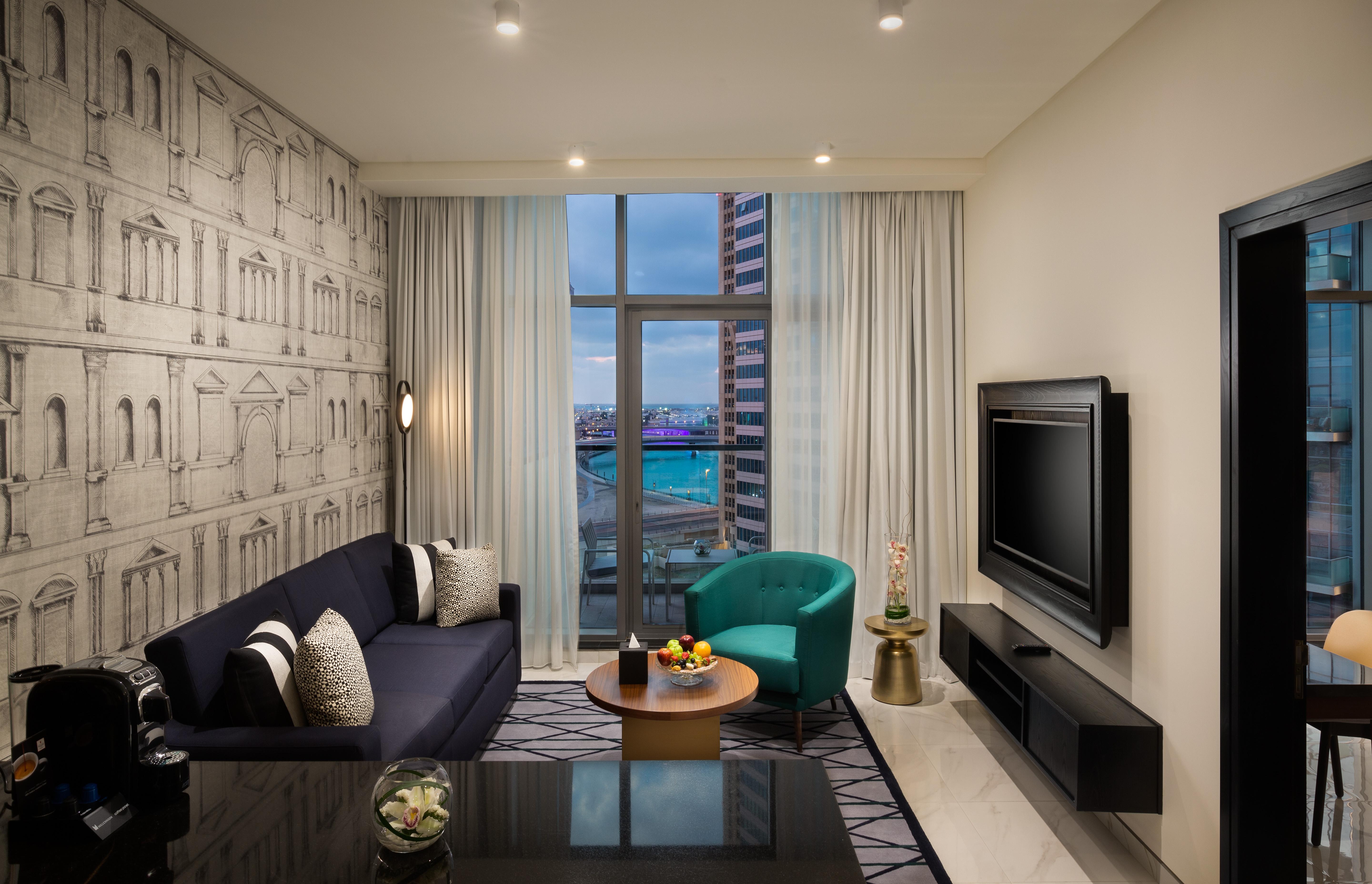 Millennium Atria Business Bay Aparthotel Dubai Bagian luar foto Living room