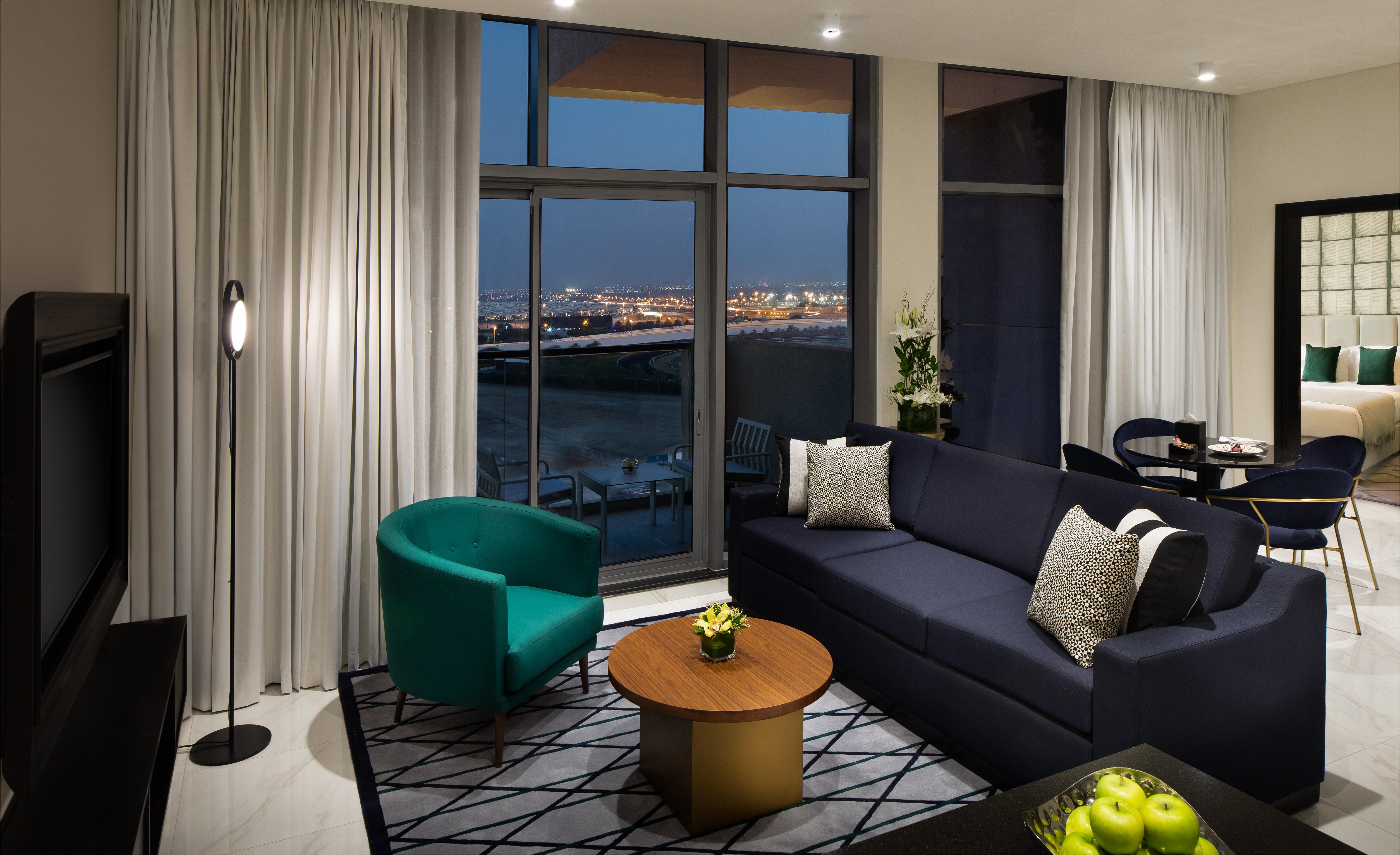 Millennium Atria Business Bay Aparthotel Dubai Bagian luar foto A living room at the Ritz-Carlton, Downtown, Los Angeles