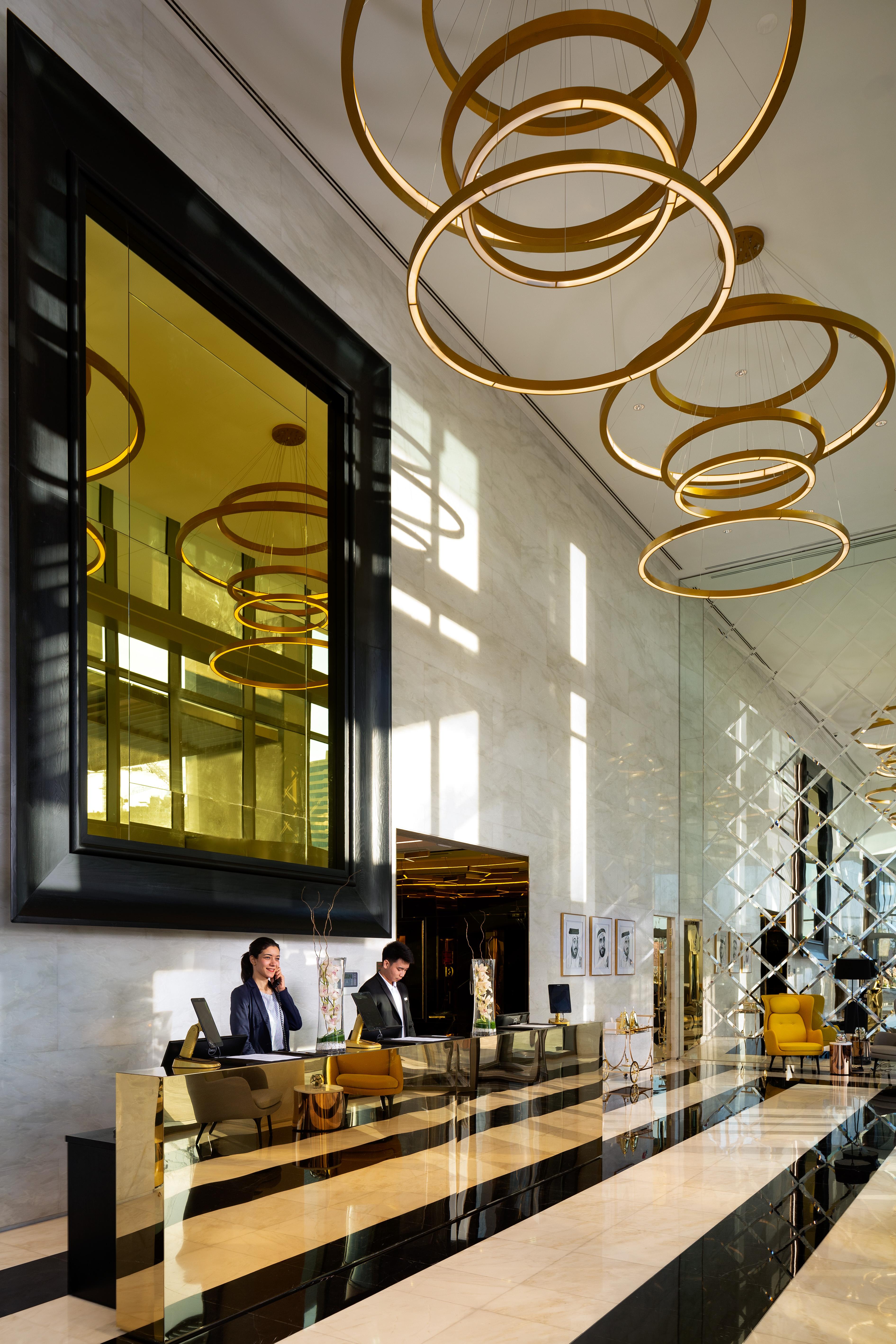 Millennium Atria Business Bay Aparthotel Dubai Bagian luar foto The lobby of the hotel